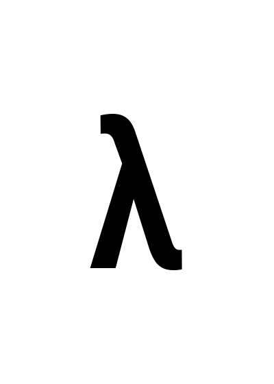 The Greek letter lambda, attached as a reference image to the prompt